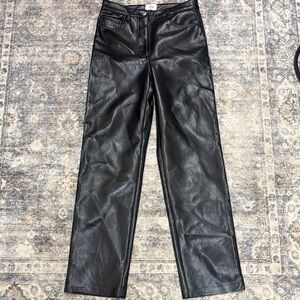 Wilfred Black Faux Leather Pants